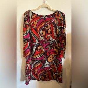 Maeve (Anthropologie Brand) Multi-Colored Dress with 3/4 length sleeves, size S